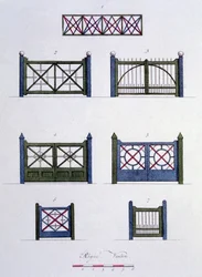 Desenhos da revista de gemas de jardim por G. van Laar, publicado em 1802