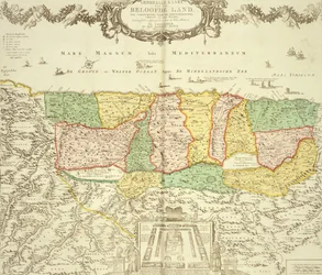 Mapa da Terra Santa, pub. por Jan Barend Elwe, Amsterdã, 1742