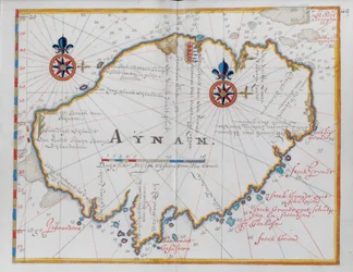 Mapa da ilha de Aynam.