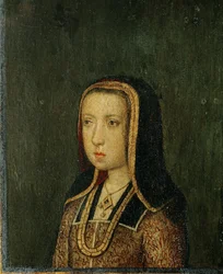 Margarete da Áustria, governadora dos Países Baixos, filha do imperador Maximiliano ... (pintura sobre madeira)