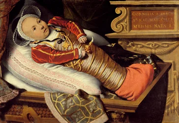 Retrato de Cornelia Burch com 2 meses de idade