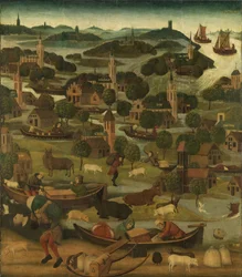 Santa Isabel Inundada pelo Mestre dos painéis da Santa Isabel c.1490-5