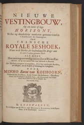 Página de título de Nieuwe Vestingbouw