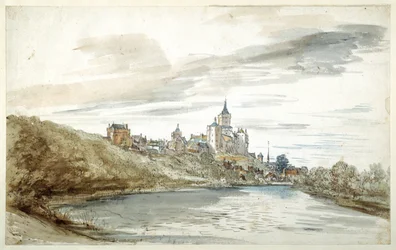 Vista de Cleves, finais do século XVII (caneta e tinta castanha com aguarela e cor de corpo sobre papel)