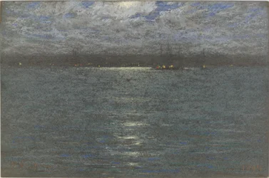 Noite: Um Porto, 1894 (pastel sobre papel pardo)