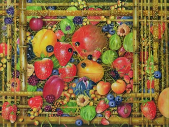 Fruta em Bamboo Box, 1999 (acrílico sobre tela)