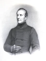 Alphonse de Lamartine e a sua assinatura de autógrafo (litho)