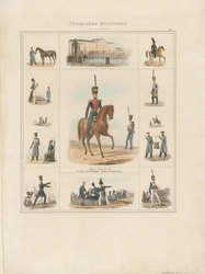 Uniformes de gala do Regimento Izmailovsky, 1840