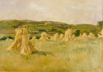 Um campo de milho de Carmarthenshire (óleo sobre tela)