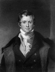 Sir Humphrey Davy, químico e físico da Cornualha, 1845.