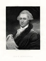 Sir Wilhelm Friedrich Herschel, astrônomo e compositor britânico nascido na Alemanha, século XIX.
