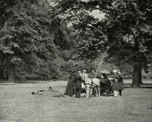 Sua Majestade Plantando uma Árvore nos Jardins do Palácio de Buckingham como Memorial do Jubileu, junho