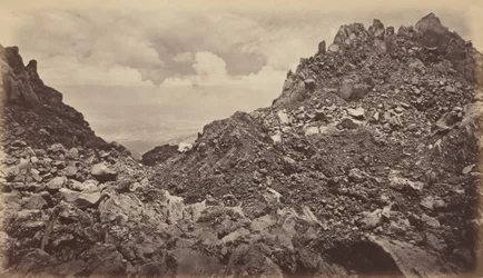 Quezaltenango da cratera de um vulcão, 1877.
