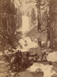 Pi-wy-ack (Catarata dos Diamantes), Vernal Falls, Vale de Yosemite, Califórnia, 1867 (foto)