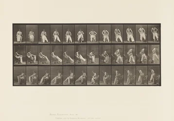 Placa 420.Toilet; Levantar-se da cadeira e vestir roupas, 1885