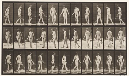 Placa 51. Andando e Virando-se, Usando Pote de Aspersão, 1872-1885