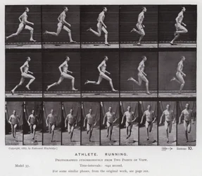 A Figura Humana em Movimento: Atleta, Corrida (foto a p/b)