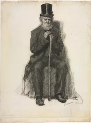 Estudo de um idoso Possivelmente um estudo para o retrato de Peter Folger, c. 1886
