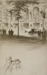 Uma praça da cidade, ilustração para 