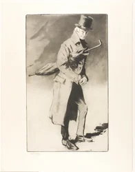 Lerand no papel de "Rodin" em The Wandering Jew
