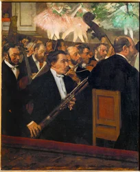 (A orquestra da ópera (óleo sobre tela)