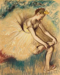 Uma dançarina calçando o sapato; Dançarina amarrando o sapato, 1896