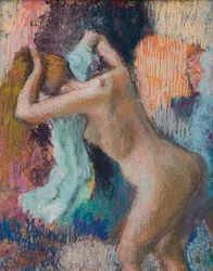 Depois do banho, a mulher se seca; Apres le bain, femme s "essuyant, c.1890-1895
