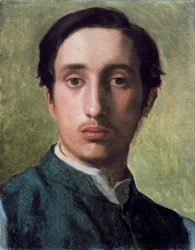 Pintura "Autorretrato" de Edgar Degas (1834-1917) 1857