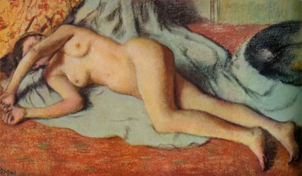 Banhista deitado no chão, c1885