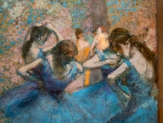 Dançarinos azuis (detalhe). Por volta de 1893-96. Óleo sobre tela.