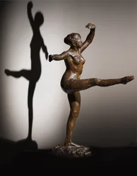 Dançarina, Quarta Posição Dianteira, na Perna Esquerda, Terceiro Estudo, c. 1882-1885; c.1919-1937