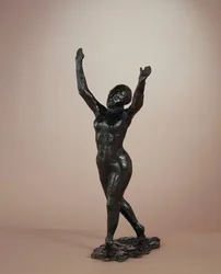 Dançarino avançando, braços levantados, c. 1882-1898 elenco c. 1919-1931.