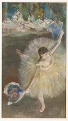 Bailarina em arabesco (pastel)