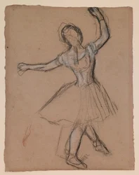 Bailarina em palco e em movimento