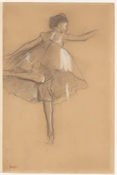 Bailarina nas pontas dos pés