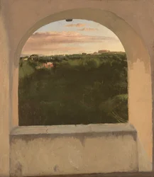 Degas - Paisagem italiana vista através de uma claraboia, cerca de 1856-59, L 48