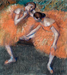 Desenho "Two Dancers" de Edgar Degas (1834-1917) cerca de 1898 Dim 95,5x87 cm Dresden State Art Collections Dresden