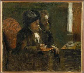 Retrato duplo de Marcelino Desboutin e Ludovic Lepic (óleo sobre tela)