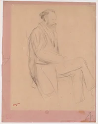 Édouard Manet, Sentado, Perfil à Direita
