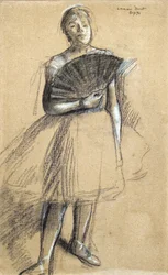 Bailarina de leque (cerca de 1876). Edgar Degas (1834-1917). Pastel e carvão sobre papel. Museu de Belas-Artes da Cidade de Paris, PeuPalais.