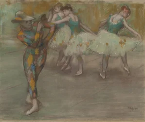 Harlequin Dance, c.1890 (pastel sobre papelão)