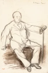 Jules Perrot, estudo para The Dancer Perrot, sentado, c.1880