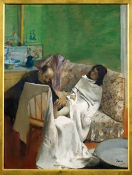 La pedicure (pintura sobre tela)