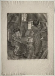 Mary Cassatt no Louvre: Galeria Etrusca, 1879-1880.