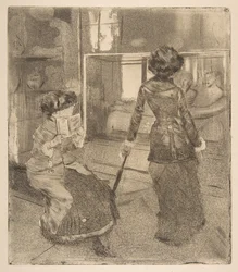 Mary Cassatt no Louvre: Galeria Etrusca, 1879-80.