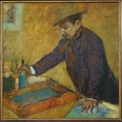 Michel Manzi, editor de arte, amigo do pintor (óleo sobre tela)