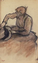 Milliner aparando um chapéu, c.1898