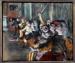 Pastel extras ou coristas sobre monotipo de Edgar Degas (1834-1917) 1877 Sol. 0,27x0,32 m Paris, musee d