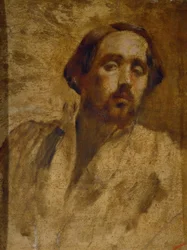 Retrato do artista em um jaleco