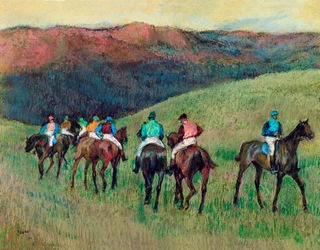 Cavalos de corrida em uma paisagem, 1894